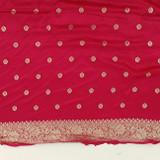 Soft Green Banglori Silk Saree with Elegant Pink Border Detail