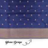 Pink Kanjivaram Banarasi Silk Saree with Exquisite Dark Blue Border