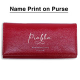 Customizable Maroon Wallet for Ladies: Sleek & Stylish(FREE Engraving)