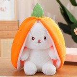 Carrot Rabbit Plush Toy with Zipper – Soft and Cute Cartoon Ornament