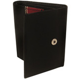 Woods Brown & Maroon Leather Tri-Fold Wallet (Genuine Leather)