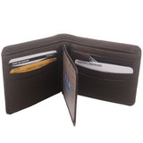 Woods Brown Leather Single-Fold Wallet (Genuine Leather) (WLT-9100)