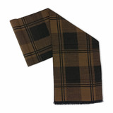Men's Brown & Black Muffler with Tassels – Perfect for Winter