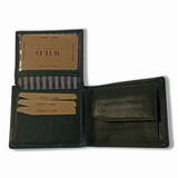 Allen Solly Dark Green Custom Wallet With Personalised Wooden Box