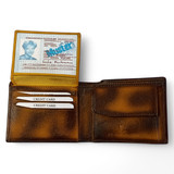 Personalized HZ Brown Wallet with Custom Wooden Box