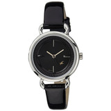 Fastrack Brass Case Black Dial Analog Watch for Women (6117SL02)