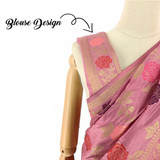 Pink Dola Silk Saree With Floral Patterns for a Classic Look