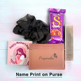 Mother's Day Gift Set with Wallet, Cadbury Chocolate, Perfume & Hair Scrunchy
