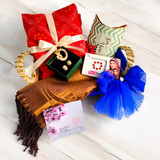 Elegant Mother's Day Gift Set: Scarf, Saree & Jewelry Elegant Mother's Day Gift Set: Scarf, Saree & Jewelry