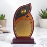 A Unique Tribute to Devotion: Golden Accents With Stars Engraved Wooden Token