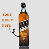Happy Anniversary with Couple's Name Engraved on Double Black Label Whisky-750ml