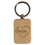 Happy Mother's Day Engraved Wooden Keyring