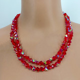 Red Crystal Beaded Mala