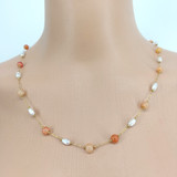 Orange Marble Mala