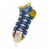 Blue & White Check Socks For Ladies