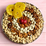 Premium Dry Nuts Combo in Stainless Steel Plate