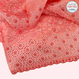 Peach color Embroidered Kurtha Suruwal Piece Giftmandu