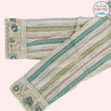MInt Blue Color Cotton Kurta Set With Zari Embriodery