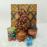 Blessings & Indulgence: Personalized Rudraksha Gift with Sipper & Treats