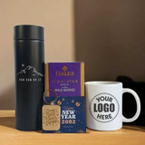 Personlised Temperature Bottle, Keyring, Ceramic Mug, Rakura Himalayan Black Tea, New Year Greeting Card For Corporate Gifting
