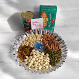 Beautifully decor Drynuts Tray with Sweet Gift for Mom