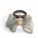 Grey Organza Bow Designed Hair Band For Effortless Style Giftmandu
