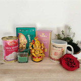 Healthy Snack & Ganesha Idol with Rose Elegance for Mom