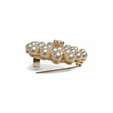 Round Saree Pin with White Pearls & Stones Giftmandu
