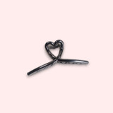 Fashionable Heart Shaped Hair Clip-Grey