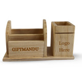Customized Wooden Desk Organizer with Your Design