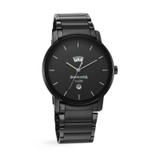 Sleek Black Dial Analog with Day and Date Watch for Men