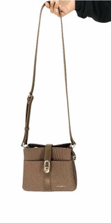 Stylish Chrisbella Coffee Color Handbag with Strap and Button Closure Giftmandu