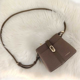 Stylish Chrisbella Coffee Color Handbag with Strap and Button Closure Giftmandu
