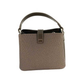 Stylish Chrisbella Coffee Color Handbag with Strap and Button Closure Giftmandu