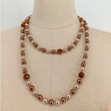2 Layer Moti Mala With Earrings Set Giftmandu