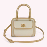 Chrisbella Off-White Handbag with Detachable Shoulder Strap