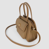 Chrisbella Mud Color Handbag with Adjustable and Detachable Shoulder Strap Giftmandu