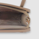 Chrisbella Mud Color Handbag with Adjustable and Detachable Shoulder Strap Giftmandu