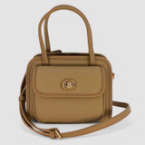 Chrisbella Mud Color Handbag with Adjustable and Detachable Shoulder Strap