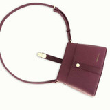 Chrisbella Red Wine Handbag with Strap and Button Closure Giftmandu