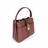 Chrisbella Red Wine Handbag with Strap and Button Closure Giftmandu