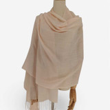 Plain Peach Puff Pashmina Scarf