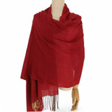 Plain Maroon Pashmina Shawl