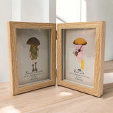 Foldable Double-Sided Wooden Photo Frame