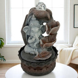 Ganesh Water Fountain with Led Bulb & Crystal Ball