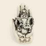 Blessing Ganesh Idol Statue in Palm With White & Black