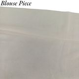 Elegant White French Chiffon Saree with Pink & Green Floral
