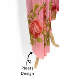 Pink Chiffon Saree with Floral Print Design Giftmandu