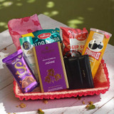 Floral Shawl & Snacks Delight Hamper for Her