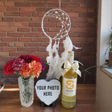 Heart Shape Customise Frame With Carnation Bloom For Mom